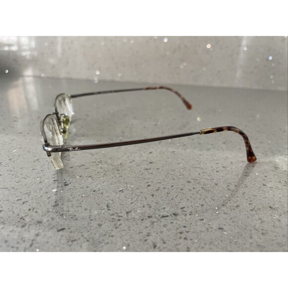 Ray-Ban Half Rim Eyeglasses Frames ONLY RB 6062 2502  49-19-140 Italy Silver - Picture 3 of 12